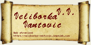 Veliborka Vantović vizit kartica